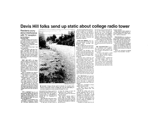 Davis Hill folks send up static about college radio tower
