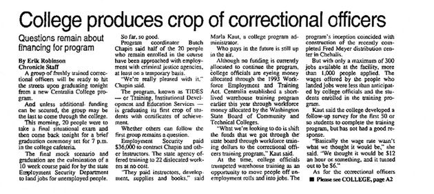 College produces crop of correctional officers