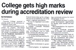 College gets high marks during accreditation review