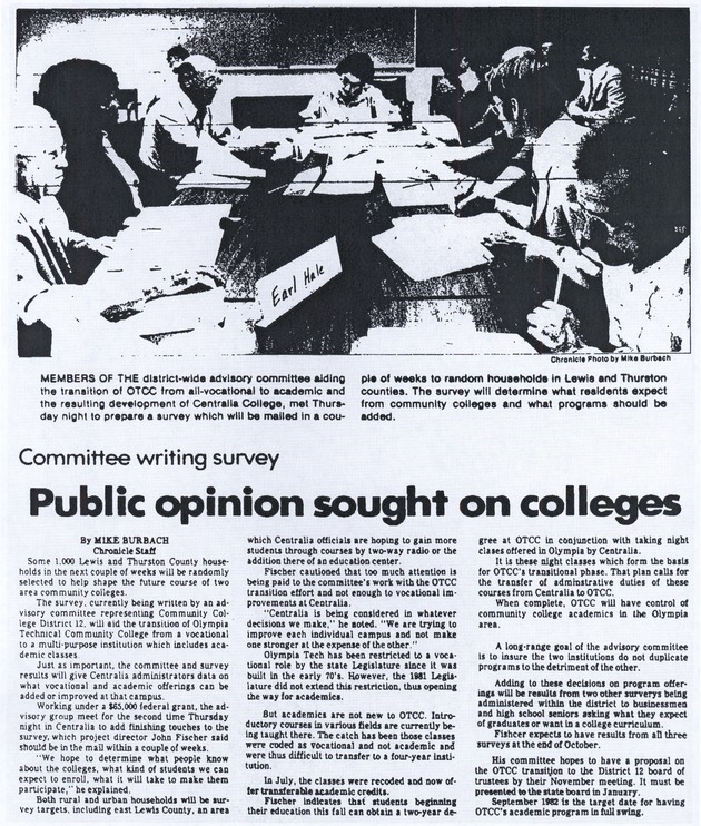 Public opinion sought on colleges